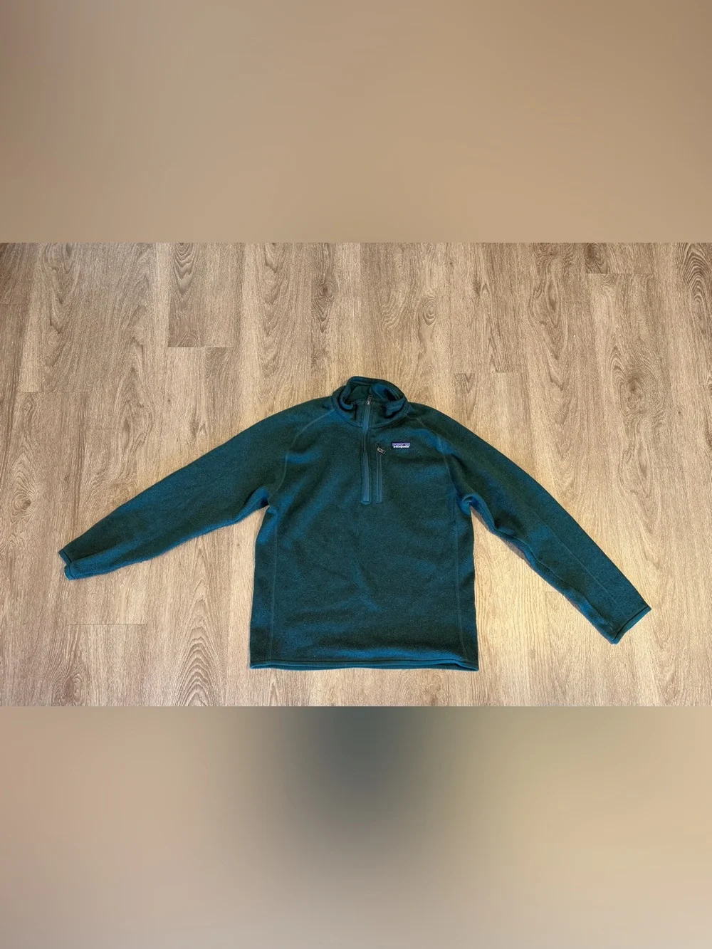 Patagonia Better Sweater Fleece 1/4 Zip Men’s Medium Green Pullover 25618 Hiking